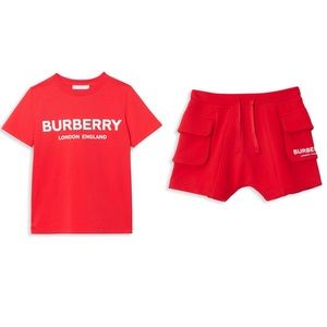 Burberry Robbie Logo Tee And Shorts